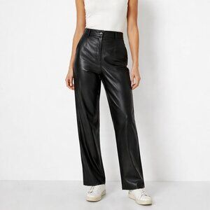 Black Faux Leather House Of Harlow Moden Chic Edgy Festival Pant [size 12]